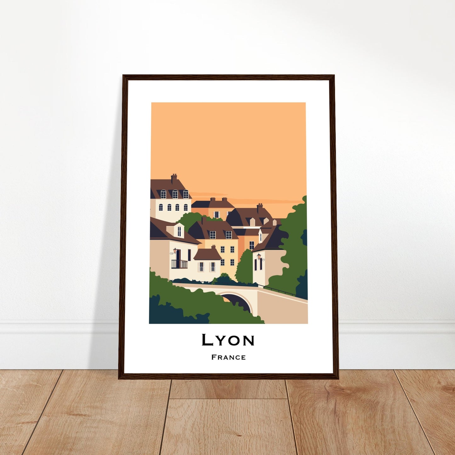 Lyon, France - City Views Poster