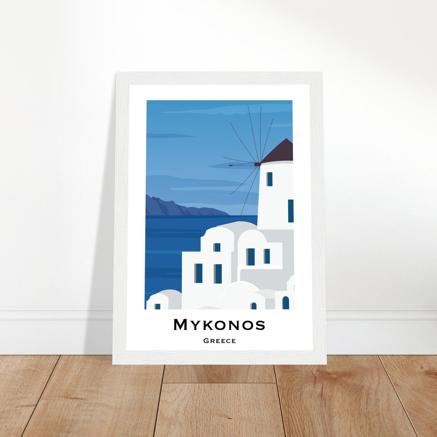 Mykonos,  Greece - Hillside of Mykonos City Poster