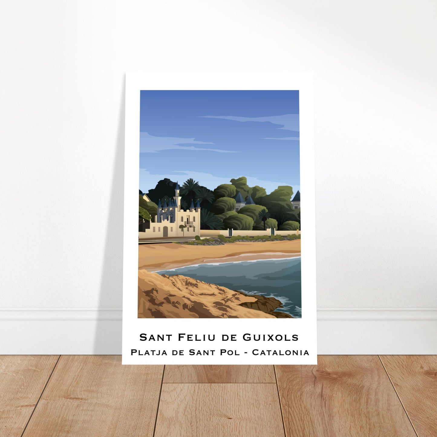 Sant Feliu de Guíxols, Spain - Platja de Sant Pol Poster