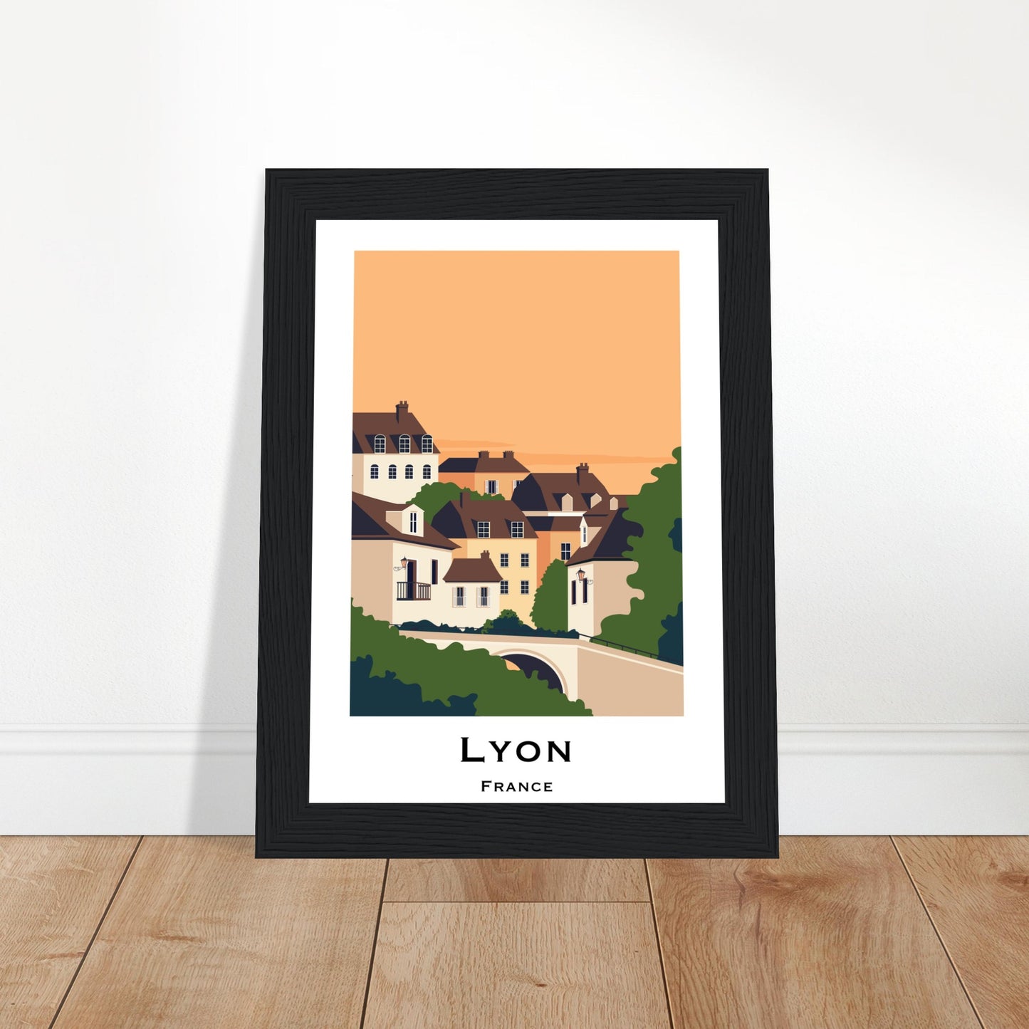 Lyon, France - City Views Poster