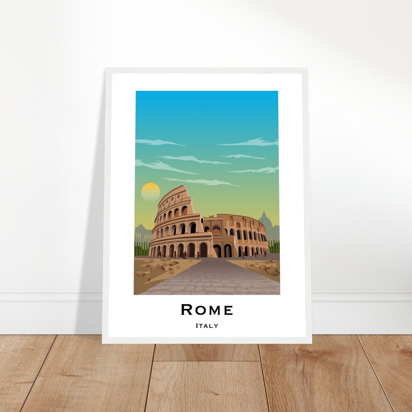 Rome, Italy - Coliseum City Poster