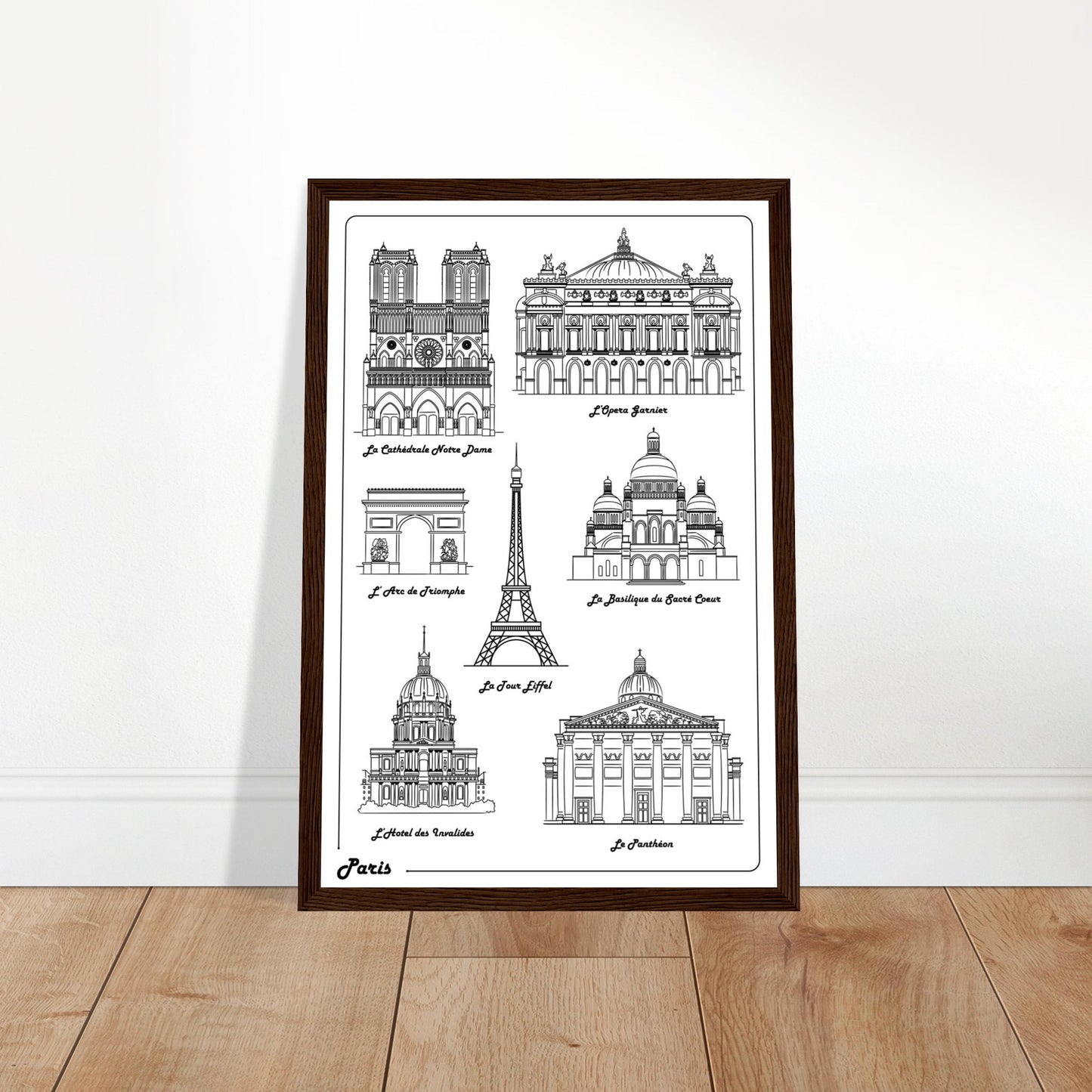 Paris, France - Iconic Buildings Poster