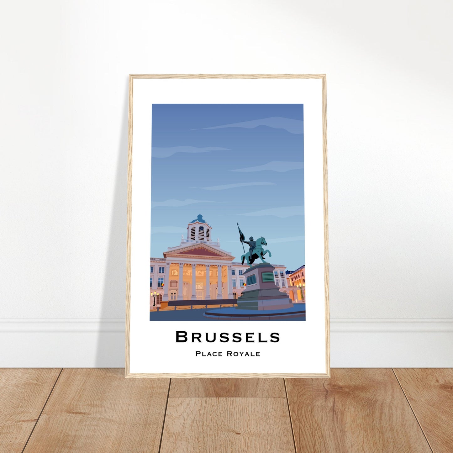 Brussels, Belgium - Place Royale City Poster