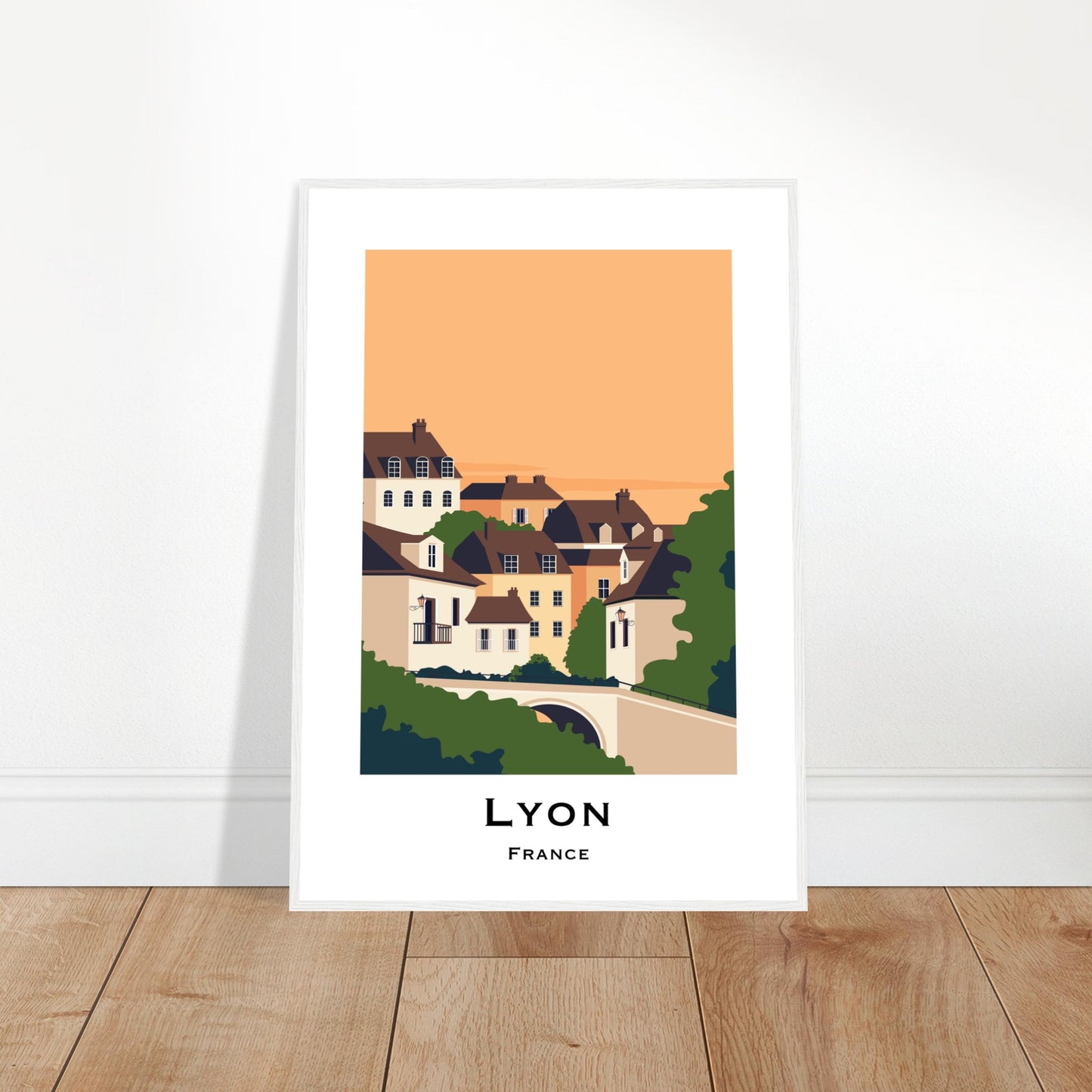 Lyon, France - City Views Poster