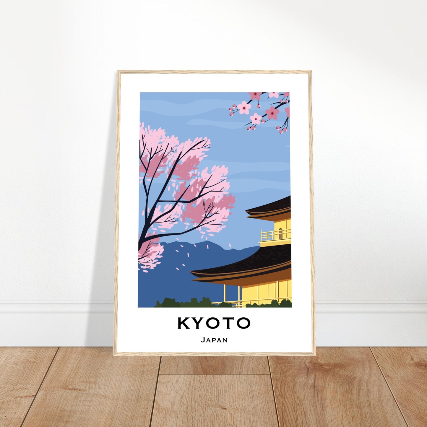 Kyoto, Japan - Mountain View City Poster