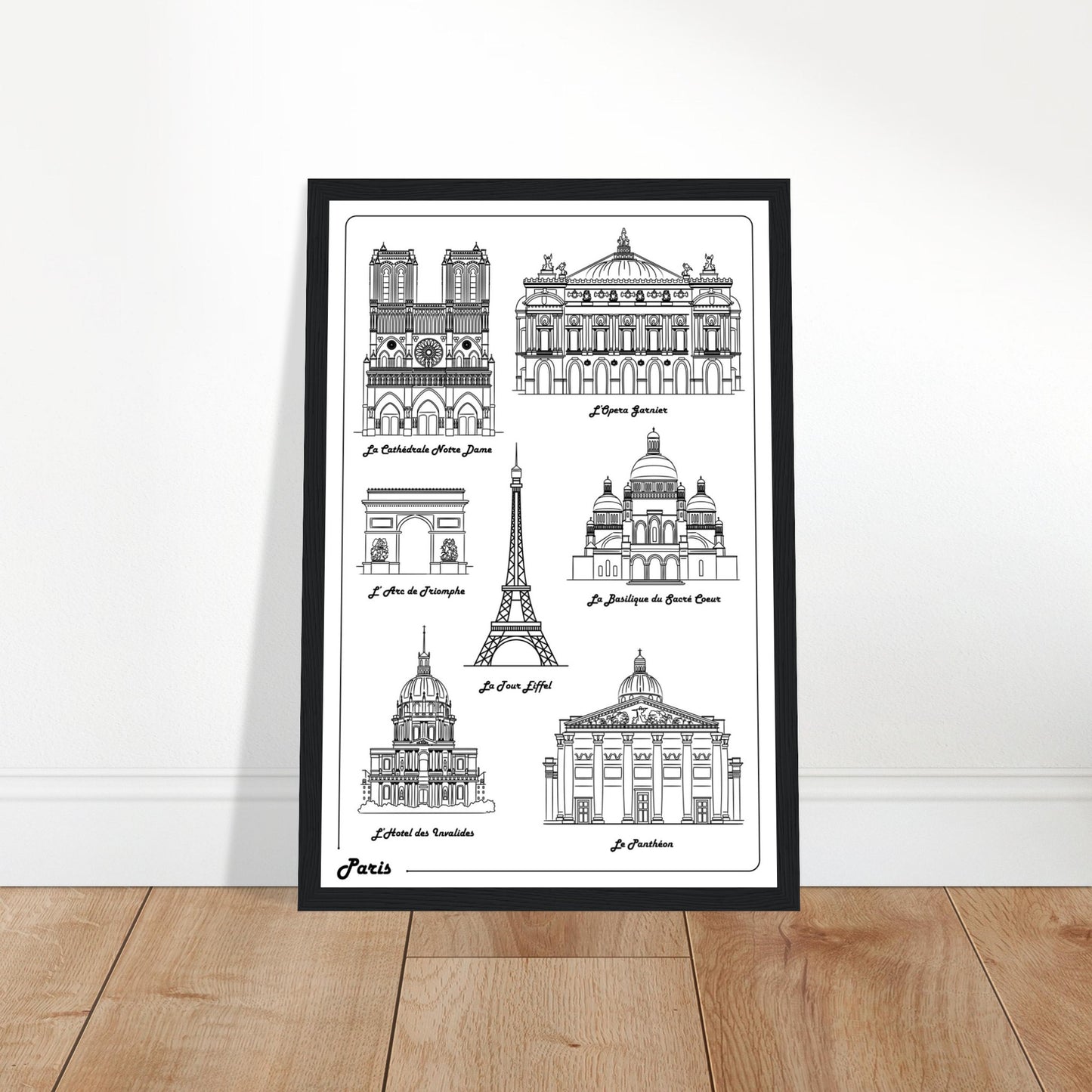 Paris, France - Iconic Buildings Poster