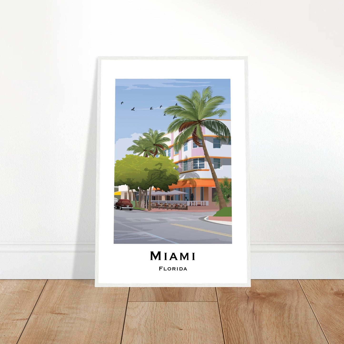 Miami, United States - Art Deco District City Poster