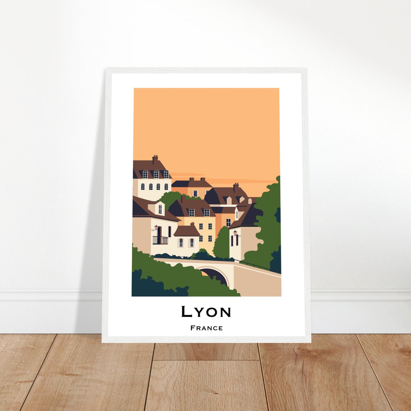 Lyon, France - City Views Poster