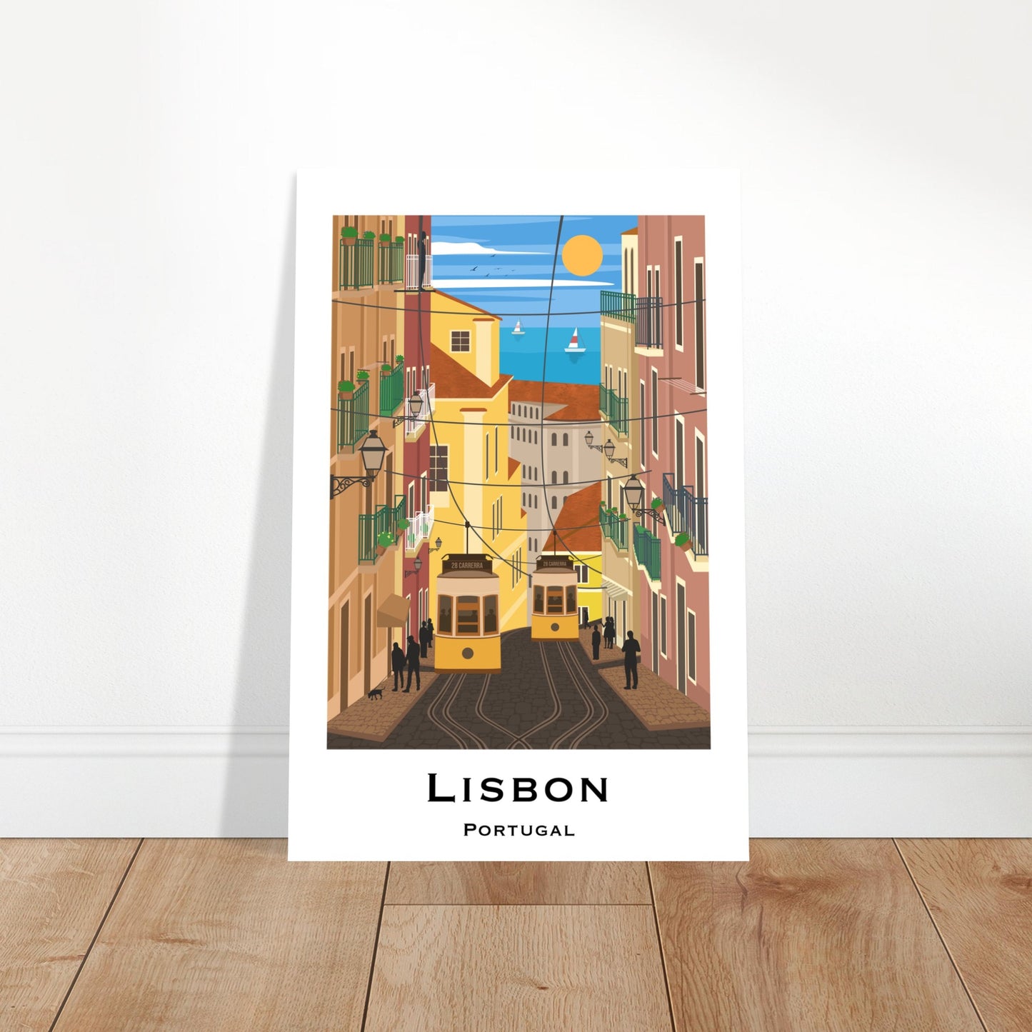 Lisbon, Portugal - Tram City Poster