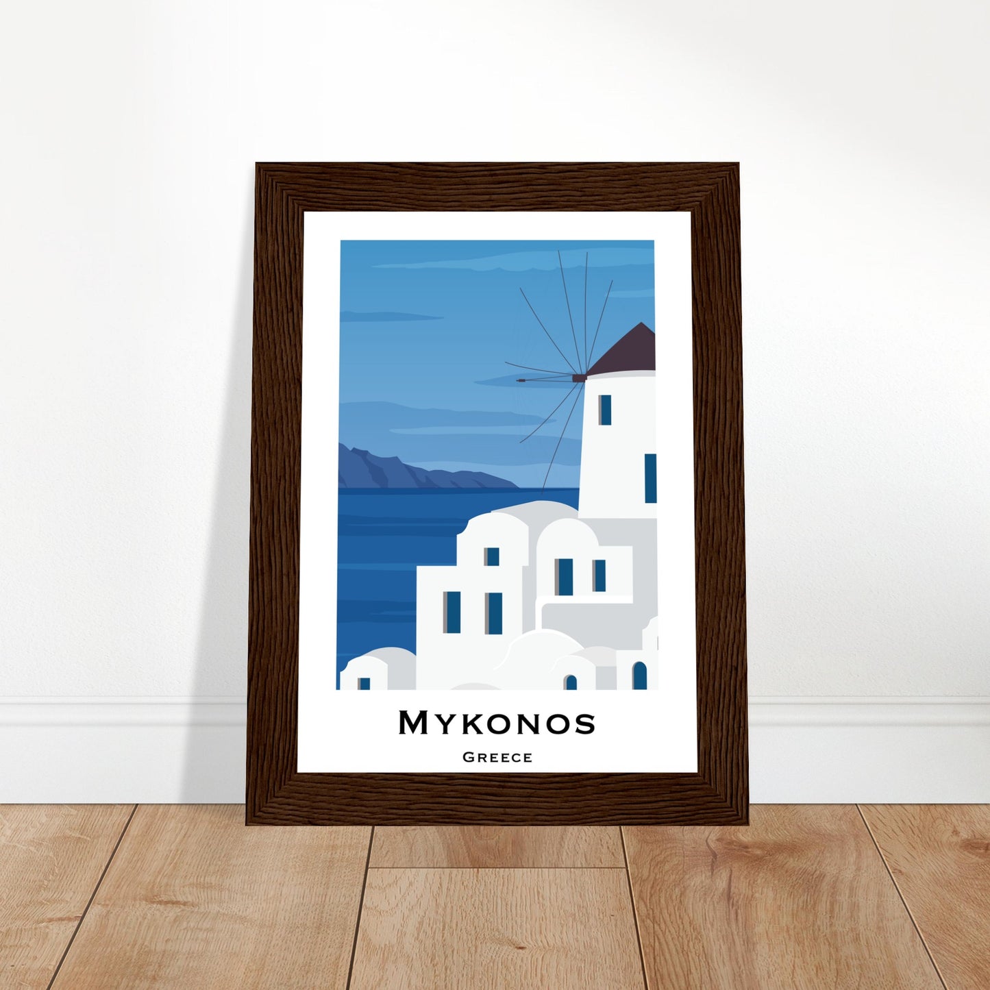 Mykonos,  Greece - Hillside of Mykonos City Poster