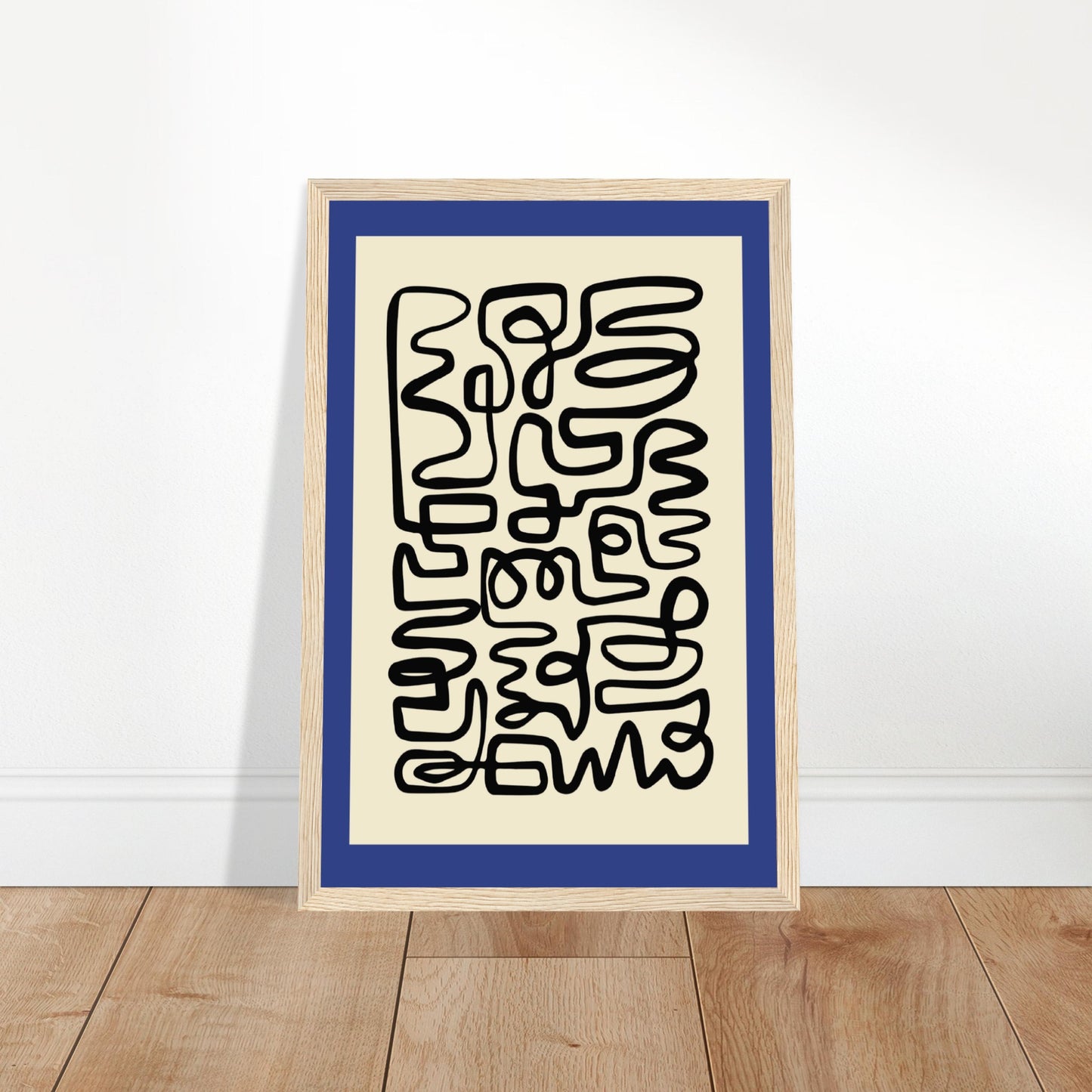 Pencil Blue - Abstract Modern Poster