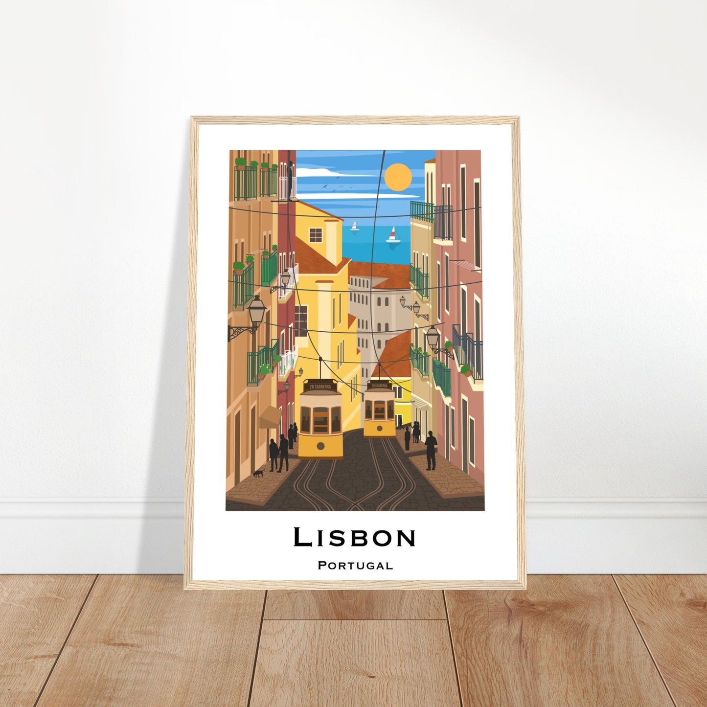 Lisbon, Portugal - Tram City Poster