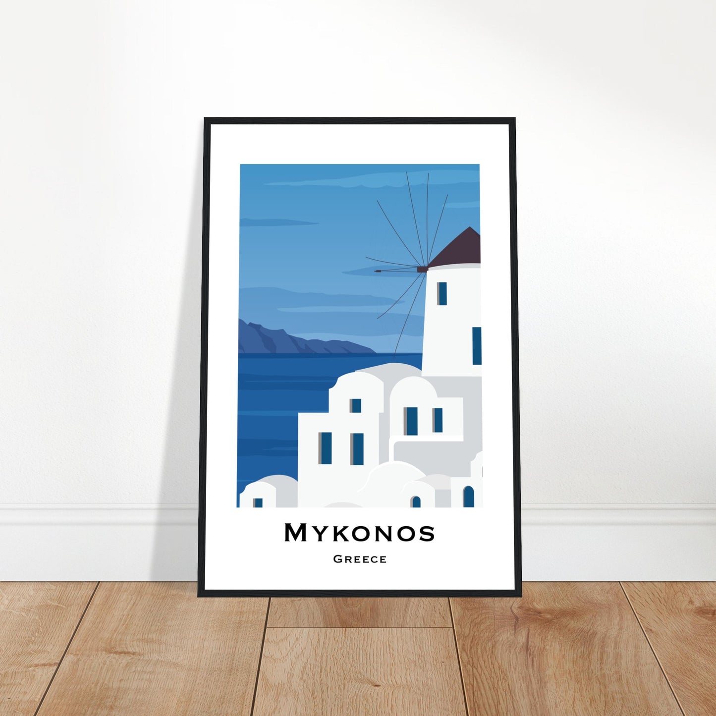 Mykonos,  Greece - Hillside of Mykonos City Poster