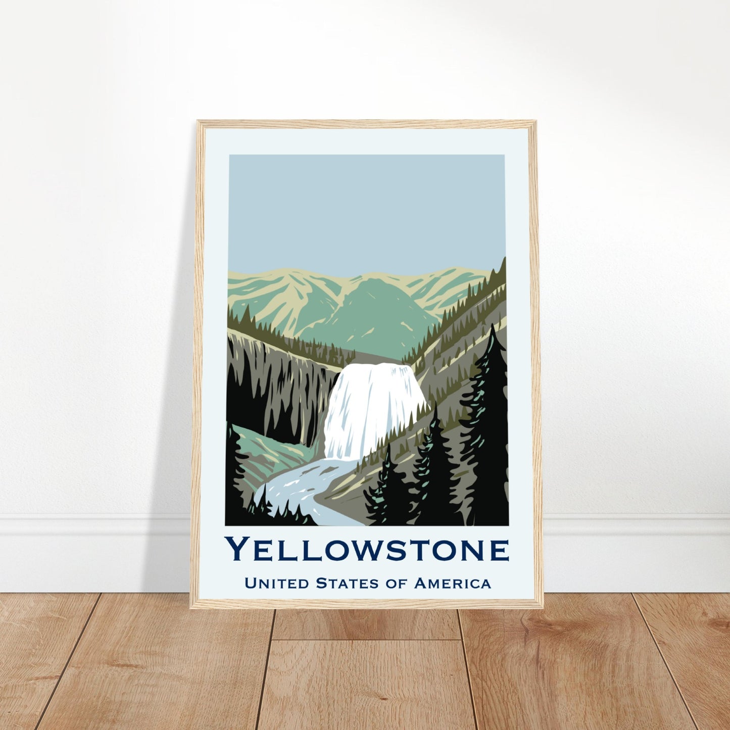 Yellowstone National Park - Gibbon Falls - Gallery Collection - Poster