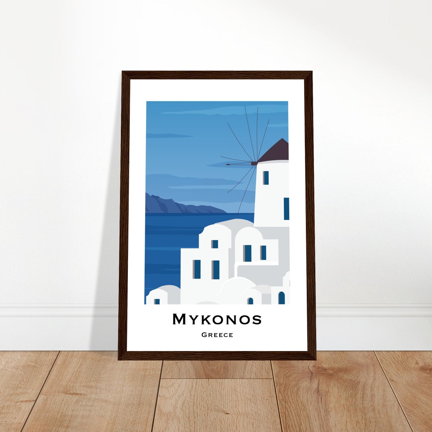 Mykonos,  Greece - Hillside of Mykonos City Poster