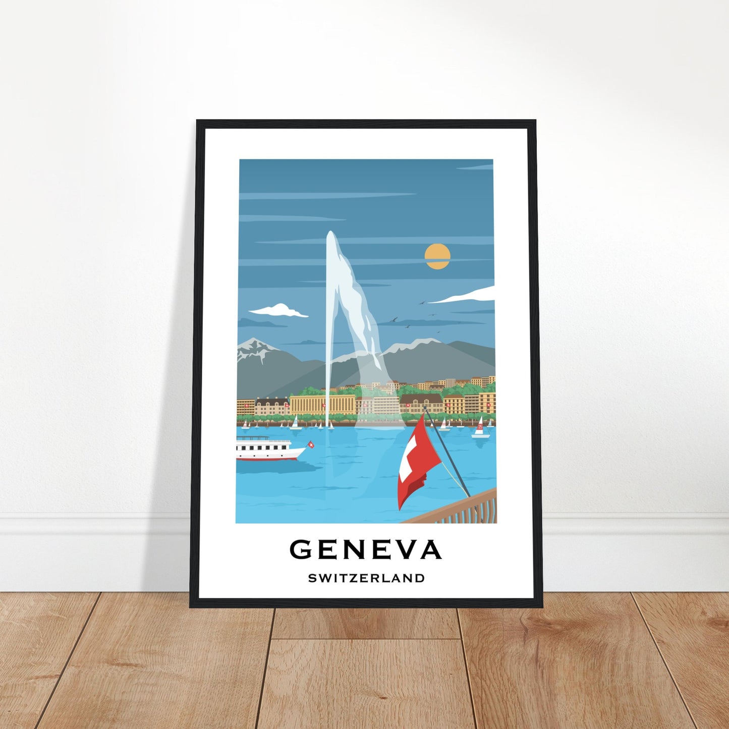 Geneva, Switzerland - Lake Geneva City Poster