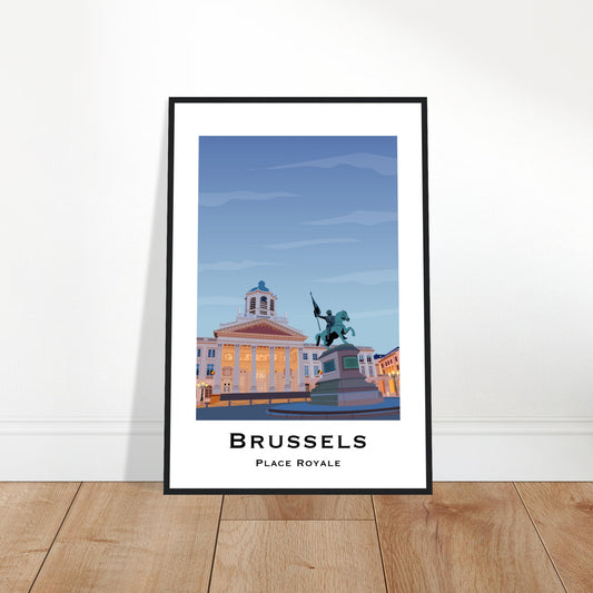 Brussels, Belgium - Place Royale City Poster