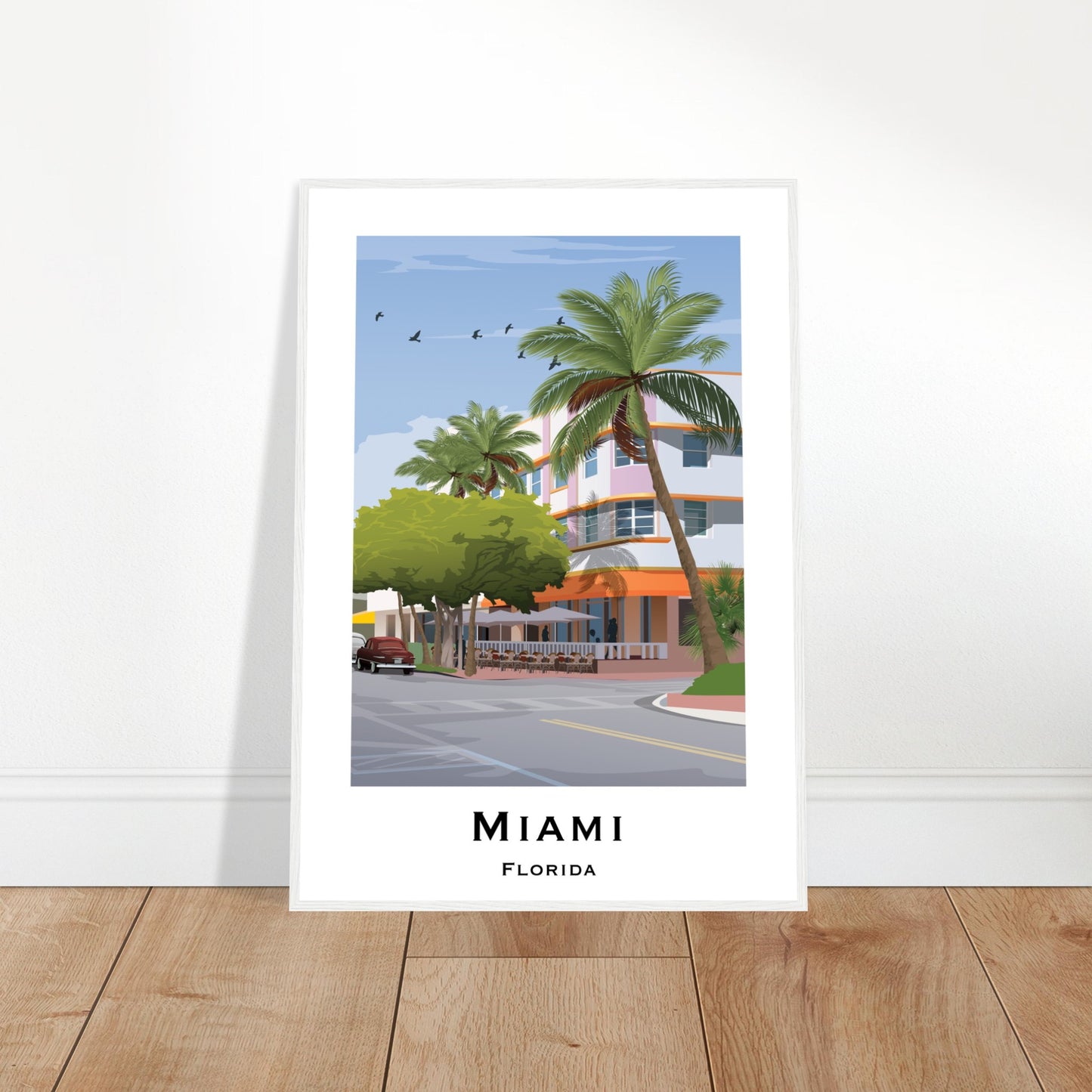 Miami, United States - Art Deco District City Poster