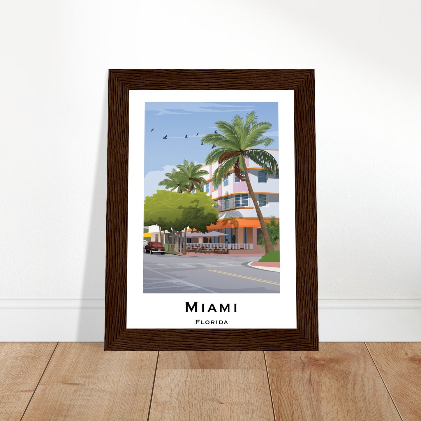 Miami, United States - Art Deco District City Poster