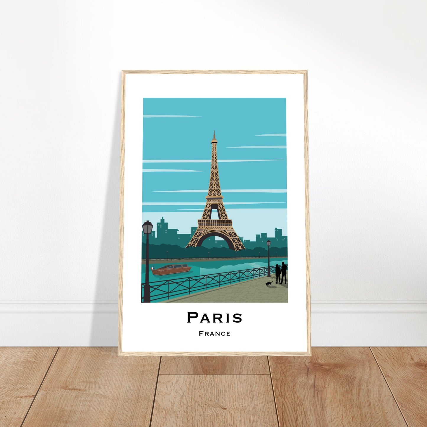 Paris, France - Eiffel Tower City Poster