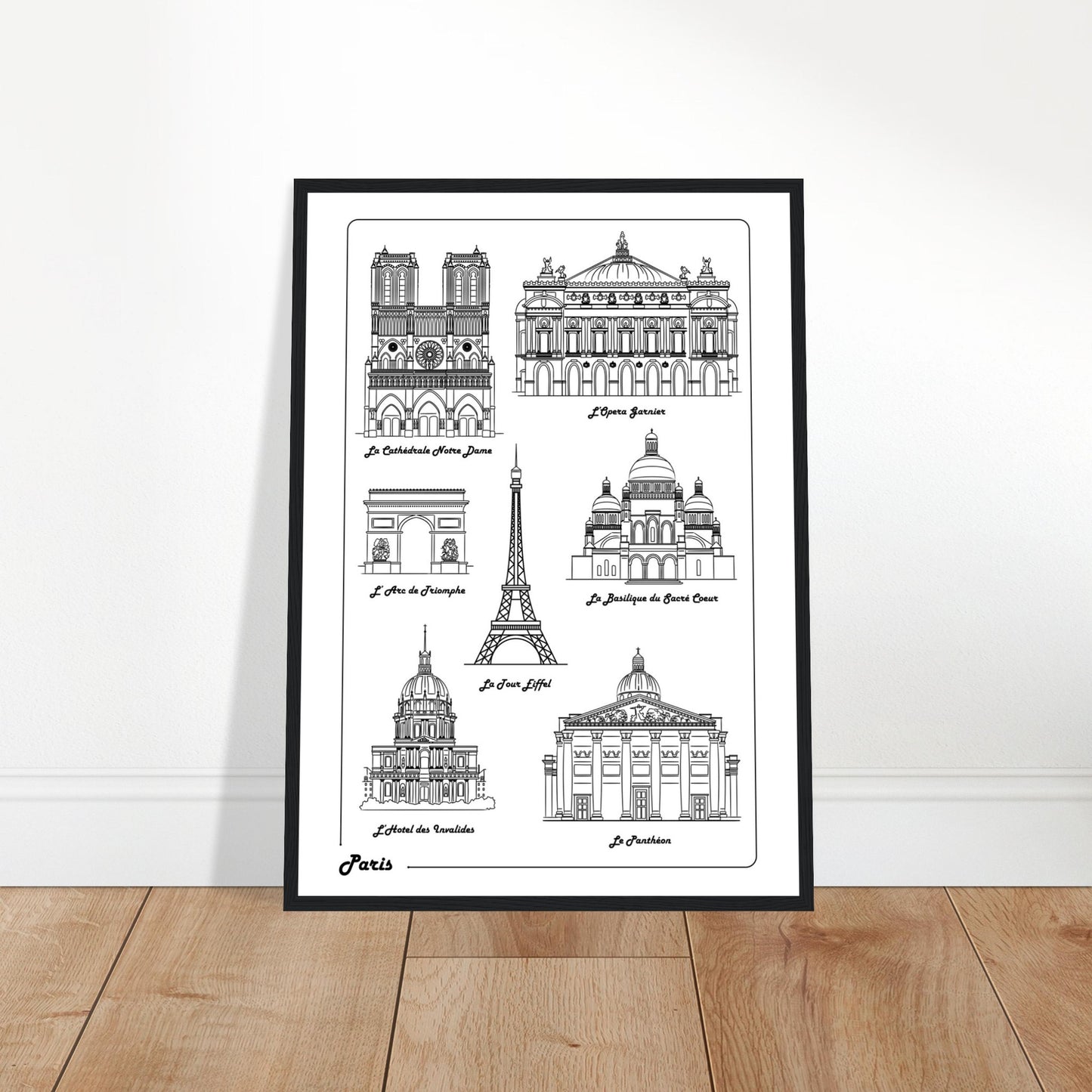 Paris, France - Iconic Buildings Poster