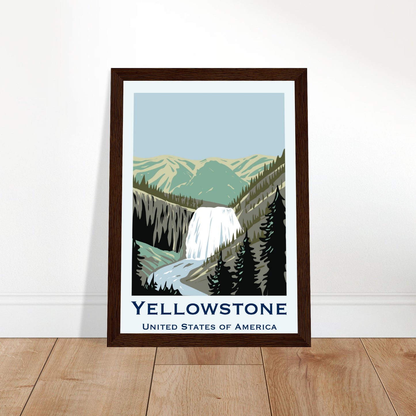 Yellowstone National Park - Gibbon Falls - Gallery Collection - Poster