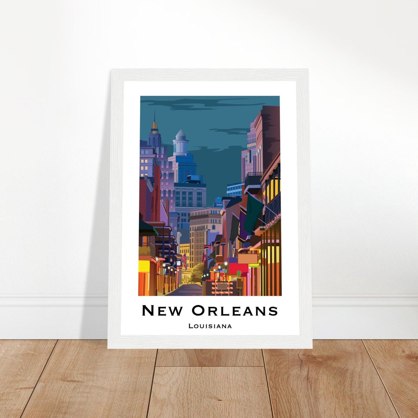 New Orleans, United States - Bourbon Street City Poster