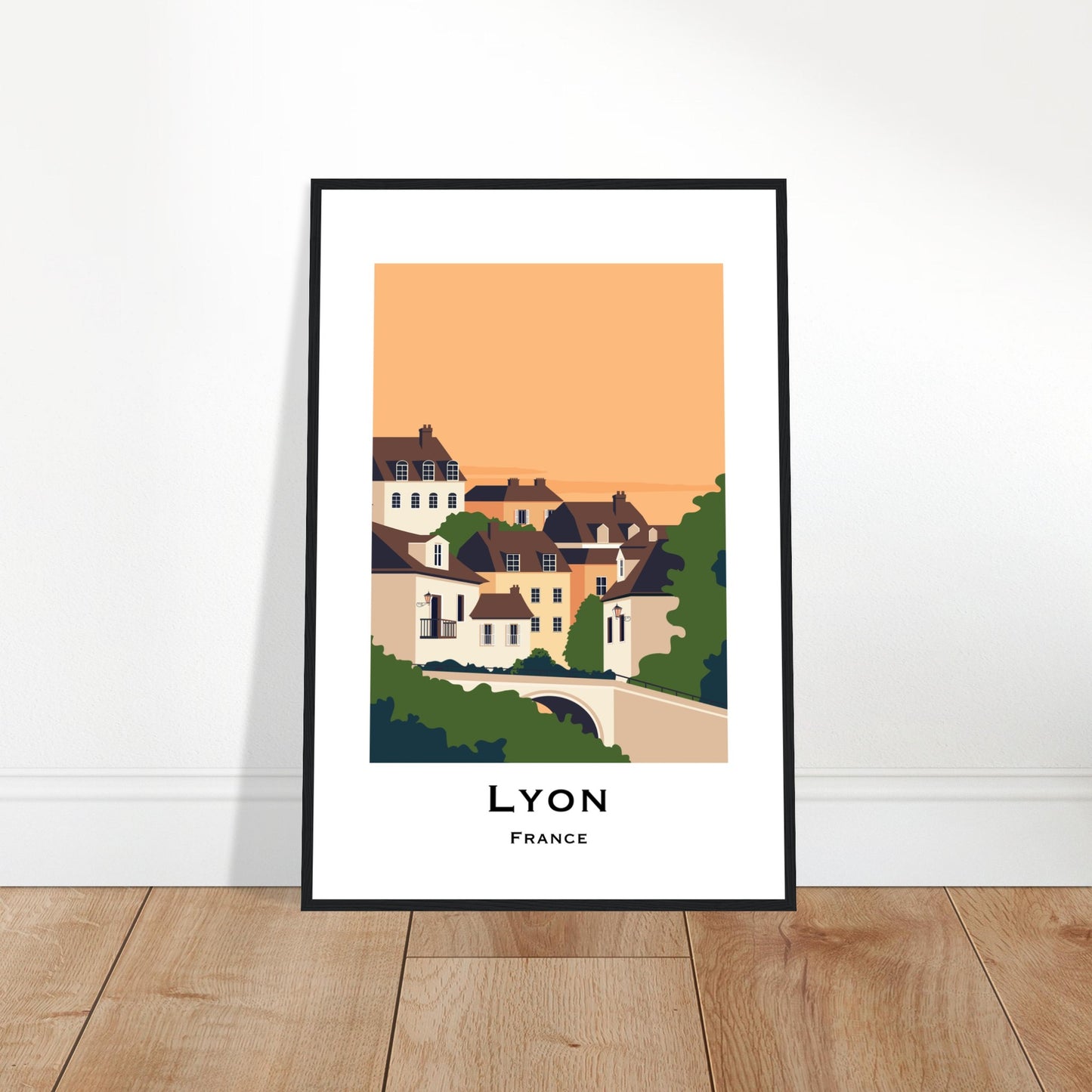 Lyon, France - City Views Poster