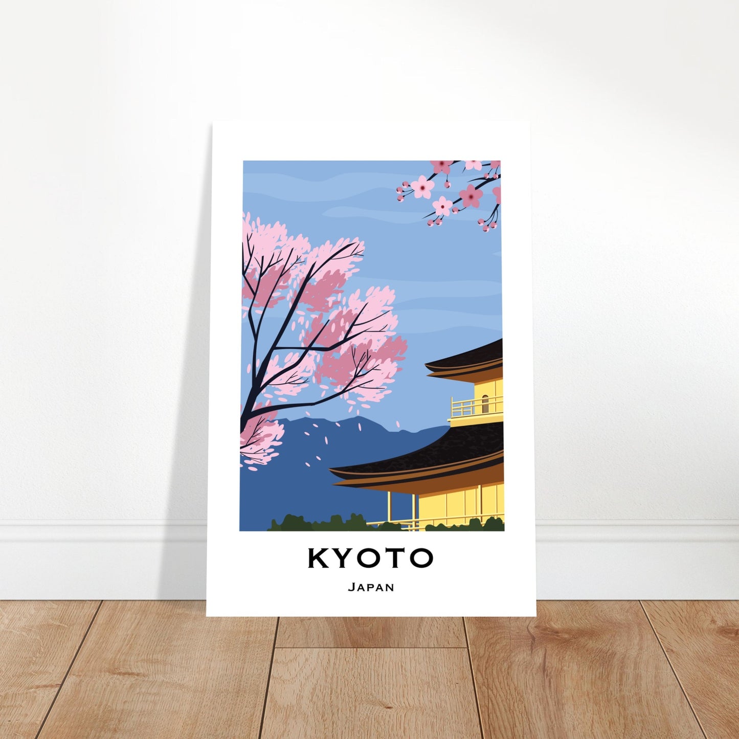 Kyoto, Japan - Mountain View City Poster