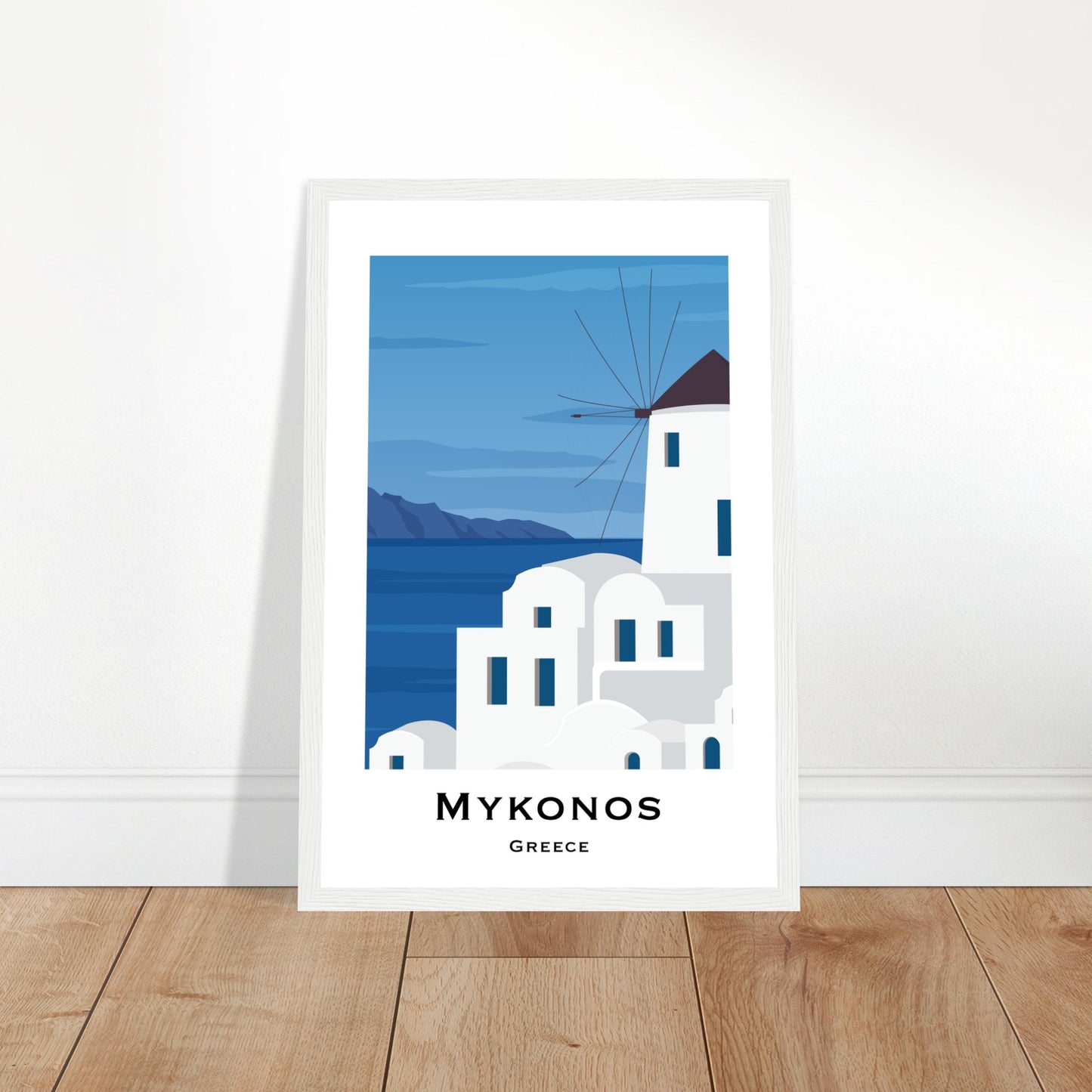 Mykonos,  Greece - Hillside of Mykonos City Poster