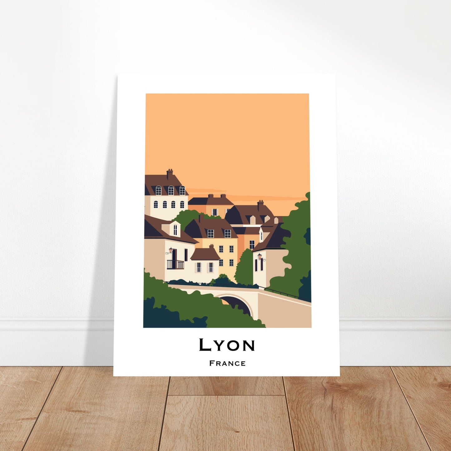 Lyon, France - City Views Poster