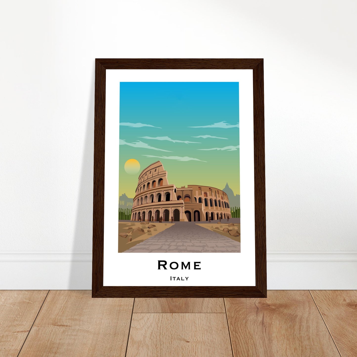 Rome, Italy - Coliseum City Poster