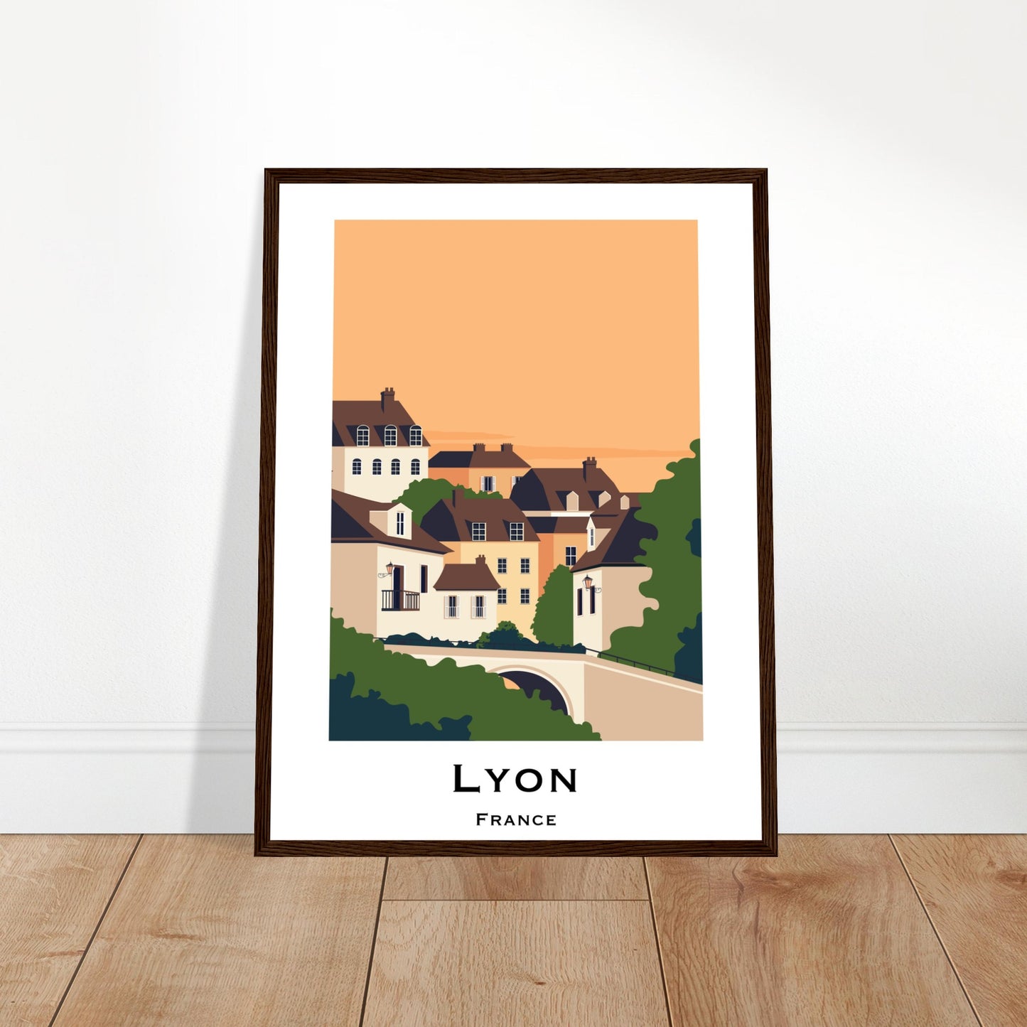 Lyon, France - City Views Poster