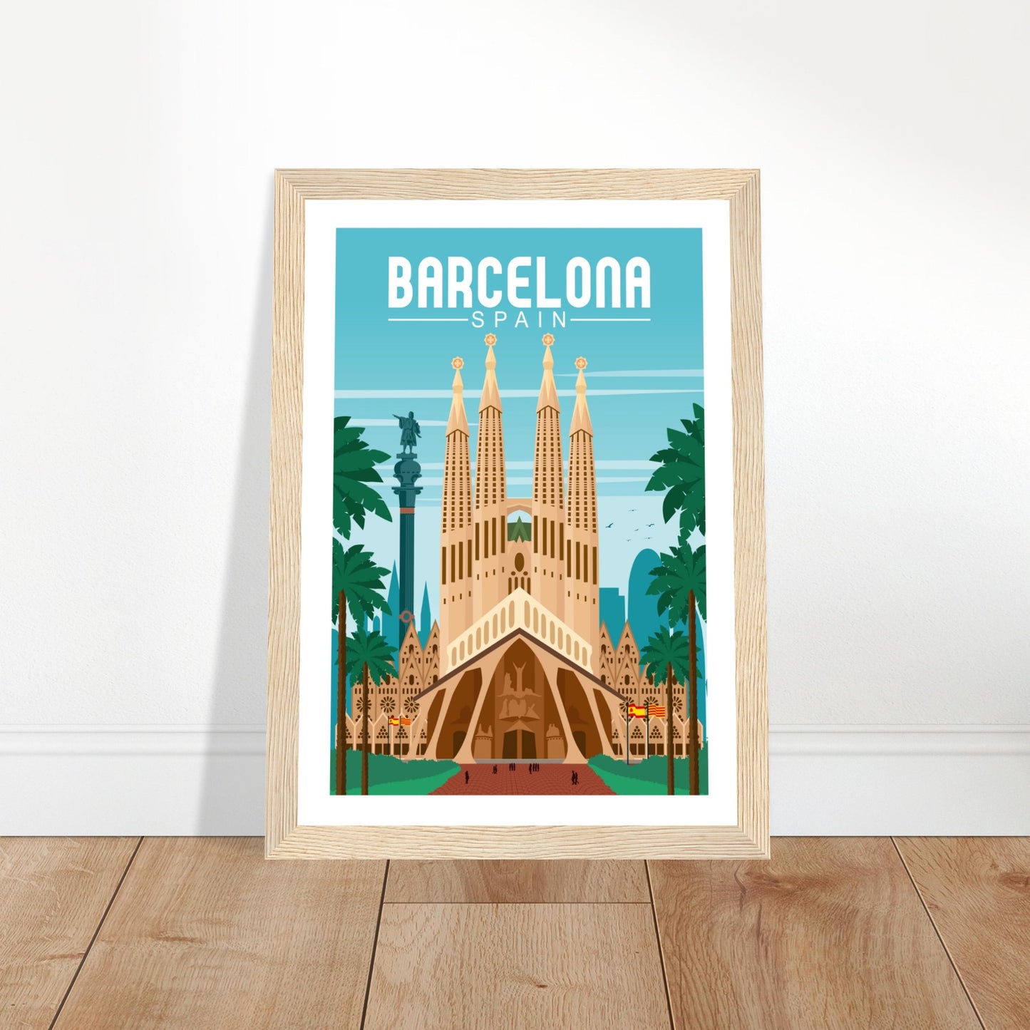 Barcelona, Spain - Sagrada Famila City Poster