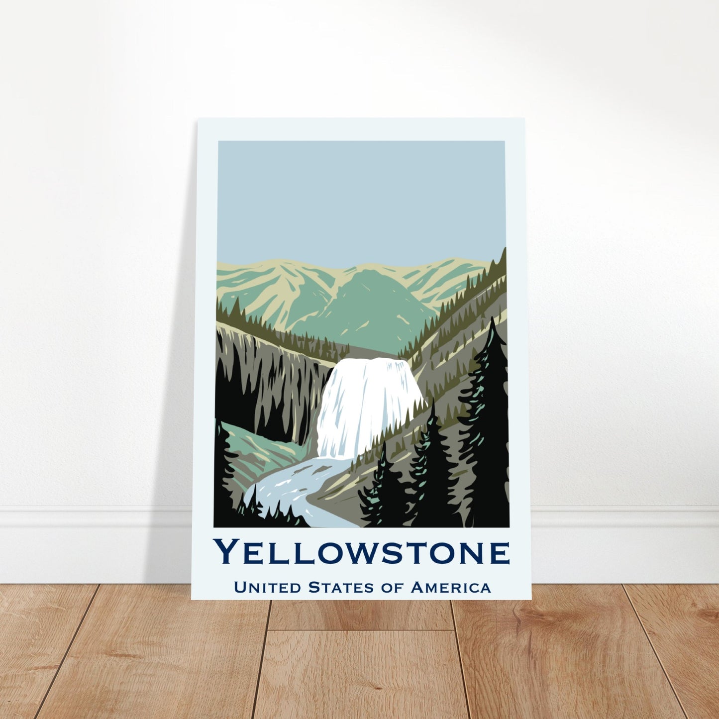 Yellowstone National Park - Gibbon Falls - Gallery Collection - Poster