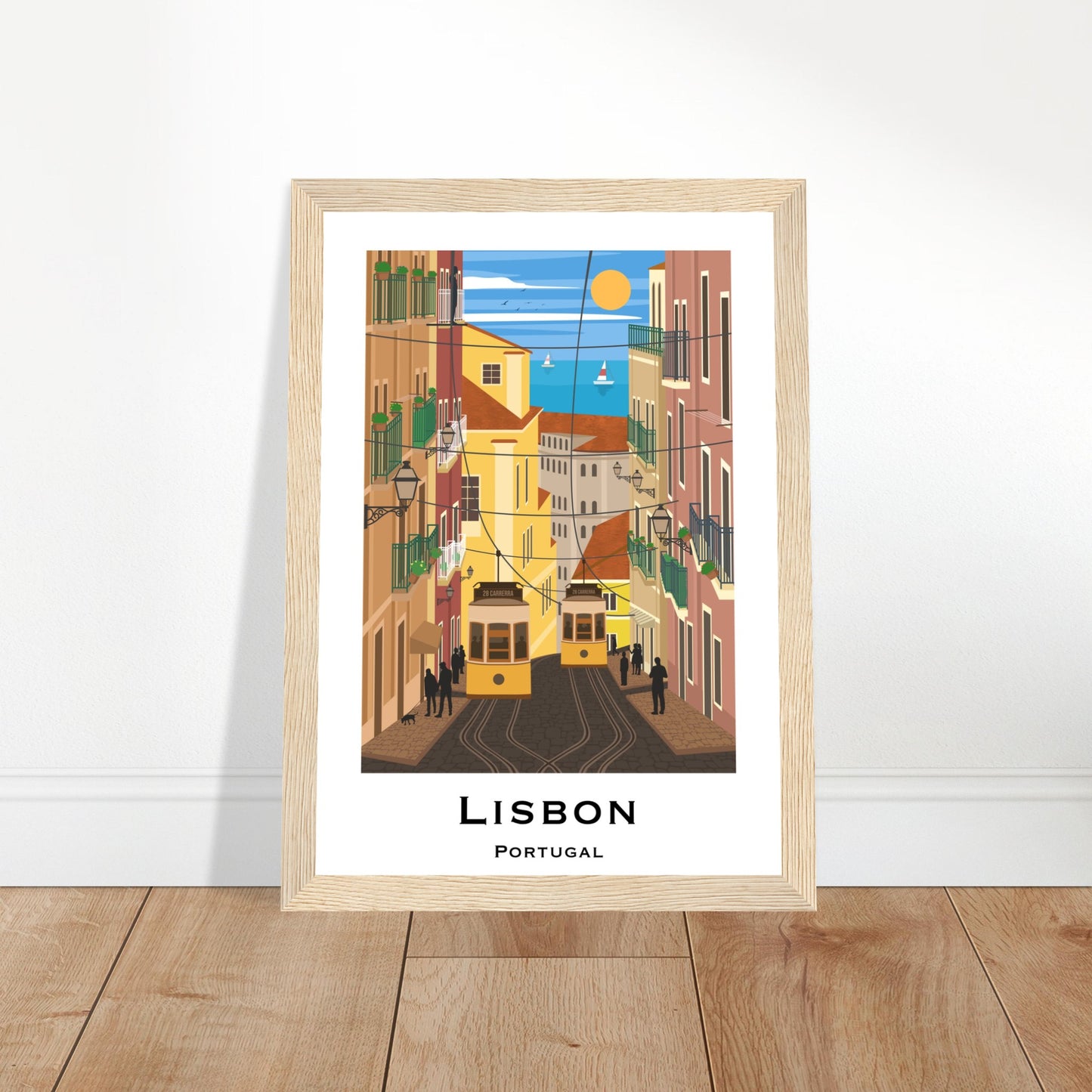 Lisbon, Portugal - Tram City Poster