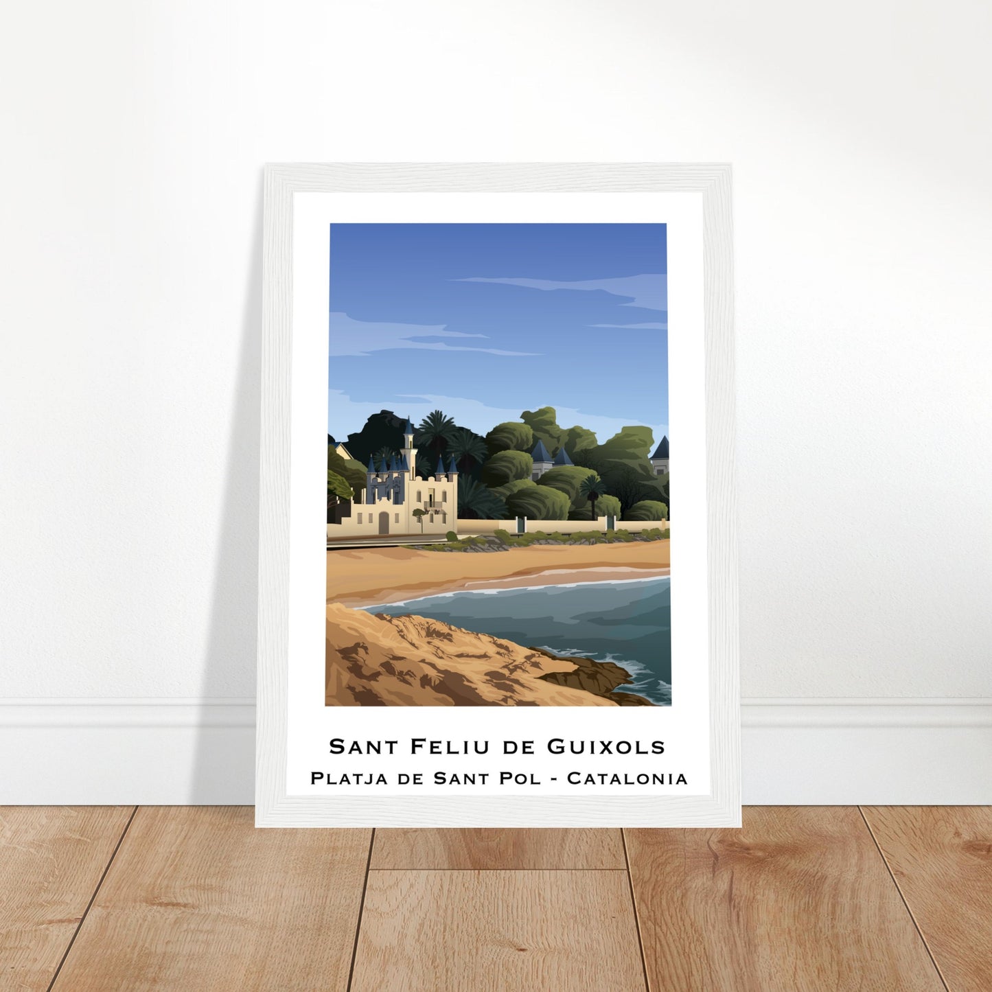 Sant Feliu de Guíxols, Spain - Platja de Sant Pol Poster