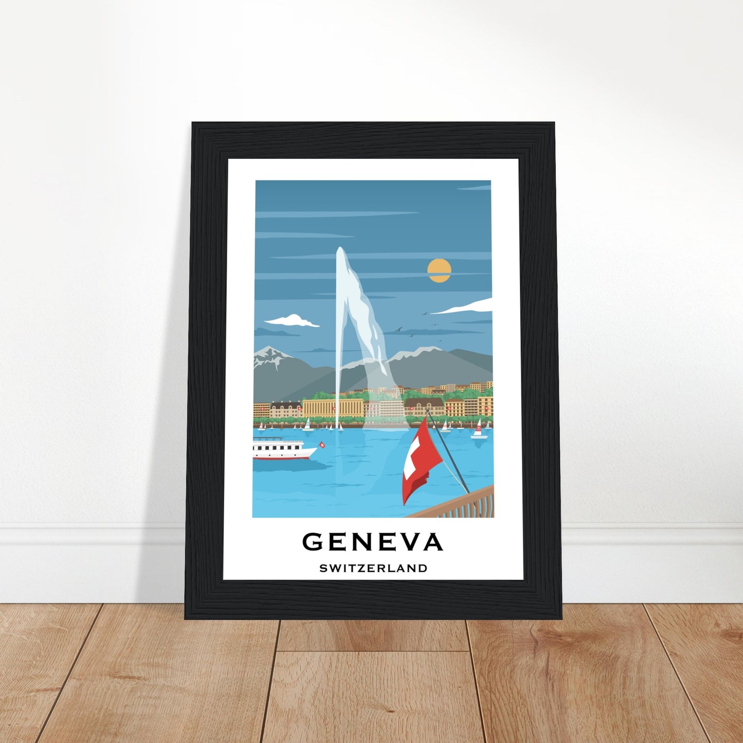 Geneva, Switzerland - Lake Geneva City Poster