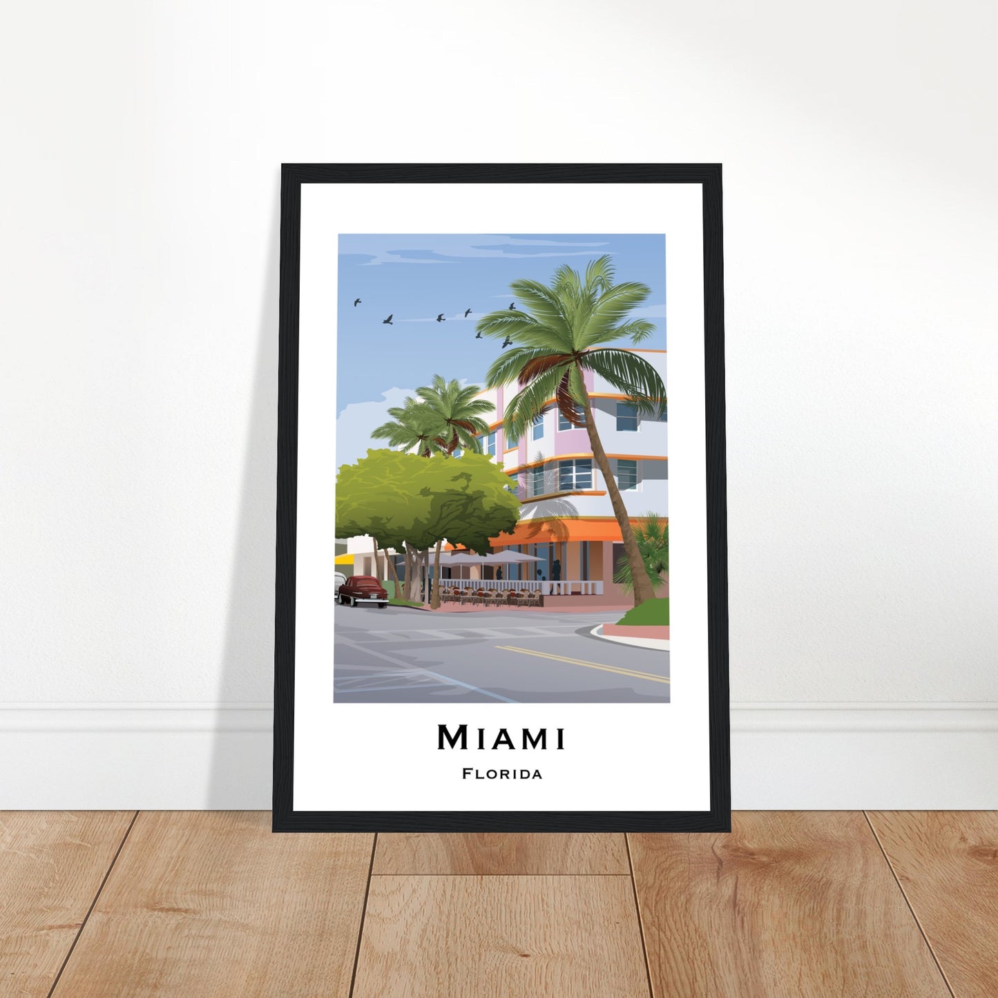 Miami, United States - Art Deco District City Poster