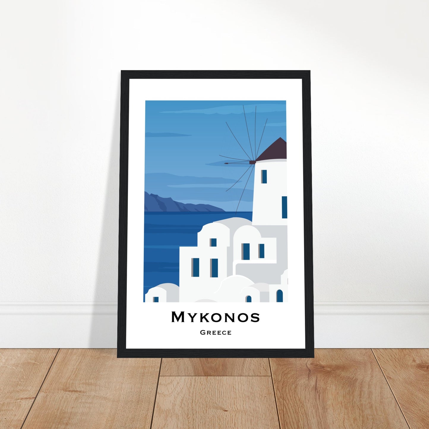 Mykonos,  Greece - Hillside of Mykonos City Poster