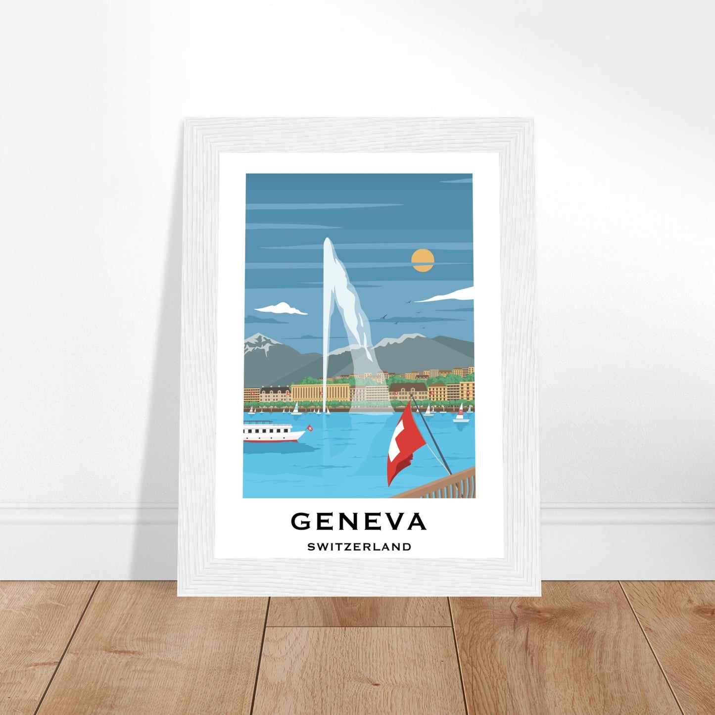 Geneva, Switzerland - Lake Geneva City Poster