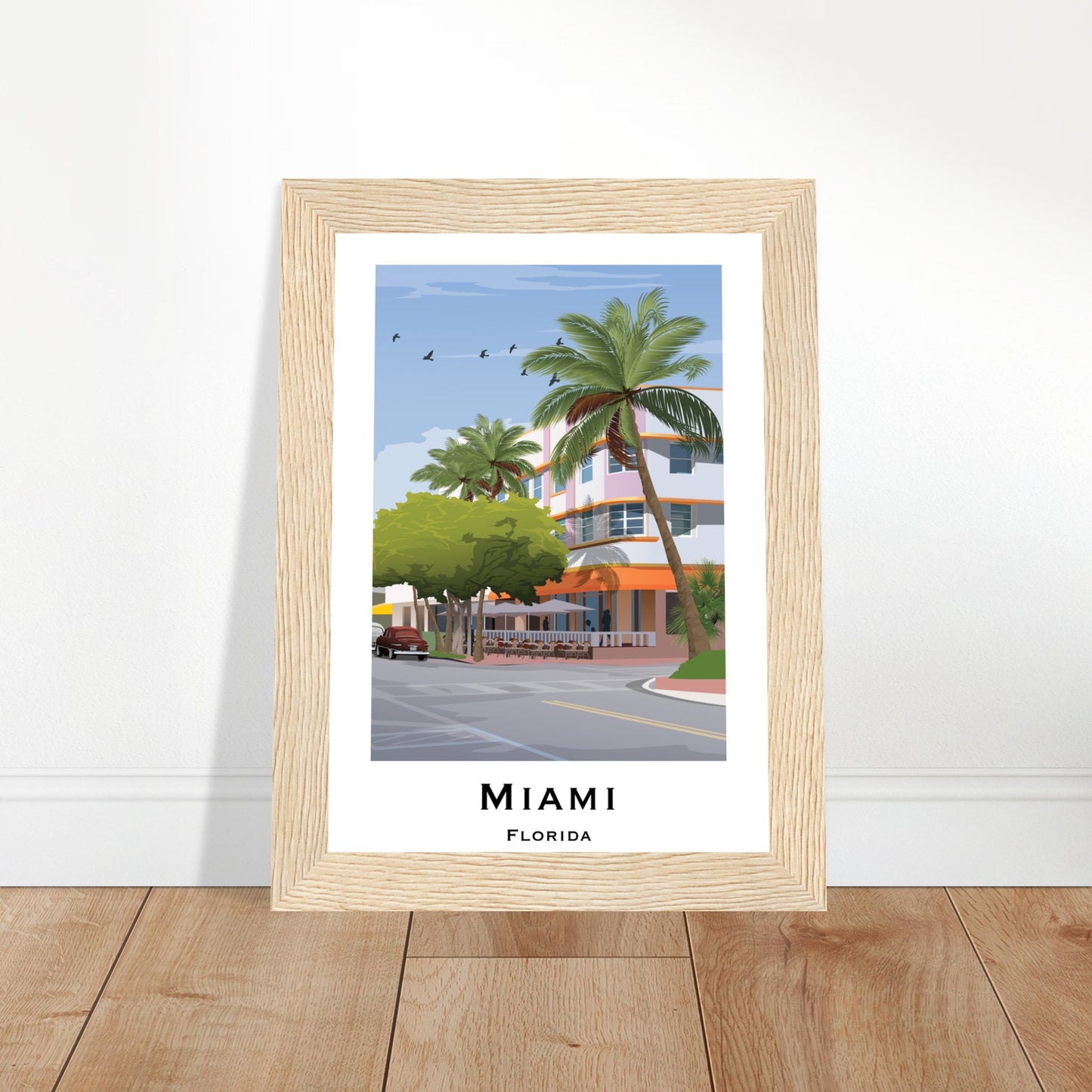 Miami, United States - Art Deco District City Poster