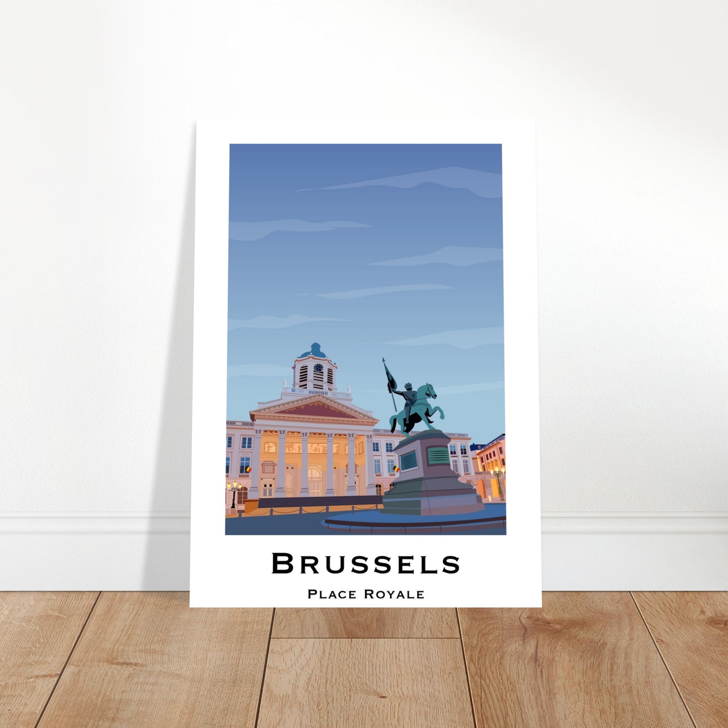 Brussels, Belgium - Place Royale City Poster