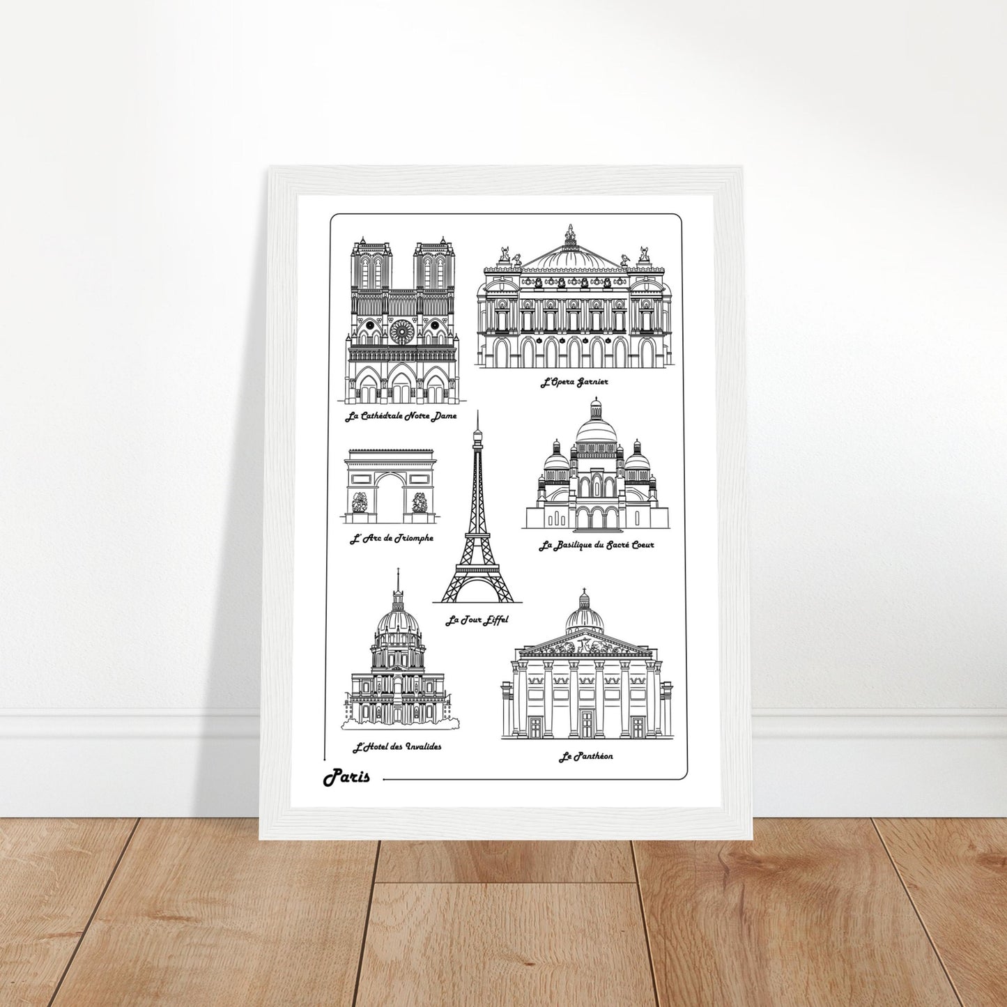 Paris, France - Iconic Buildings Poster