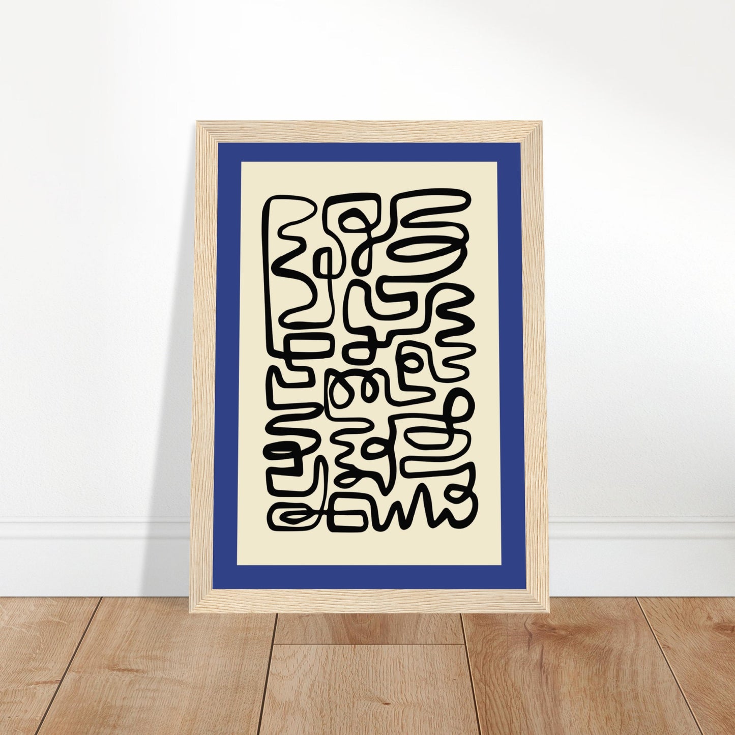 Pencil Blue - Abstract Modern Poster