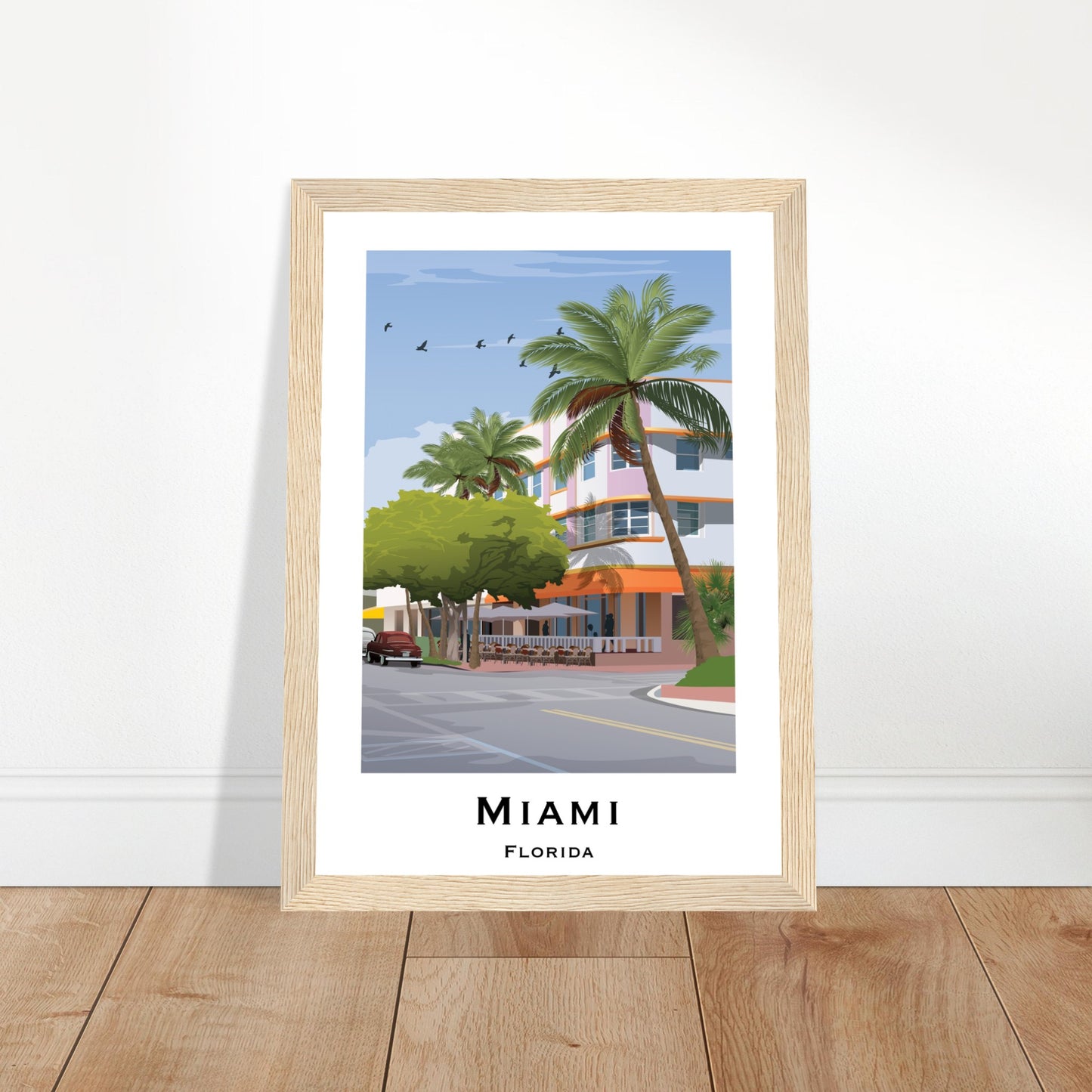 Miami, United States - Art Deco District City Poster