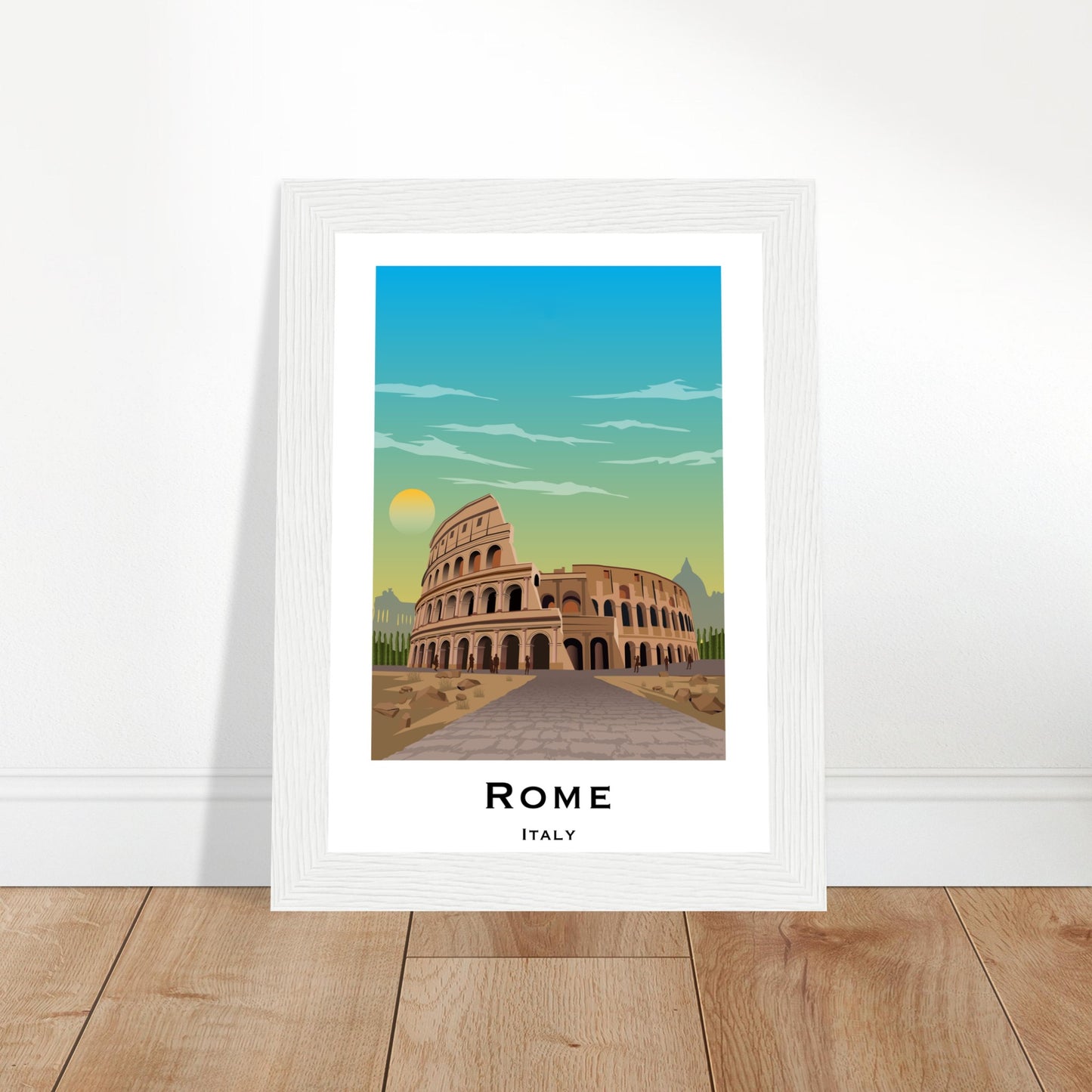 Rome, Italy - Coliseum City Poster