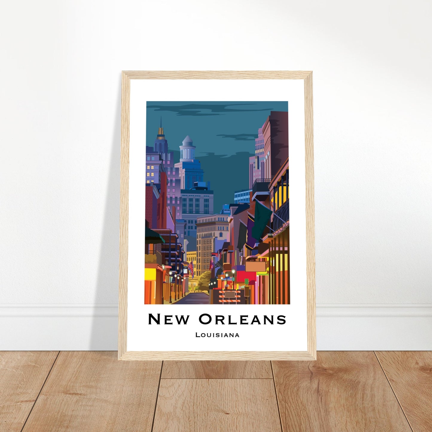 New Orleans, United States - Bourbon Street City Poster