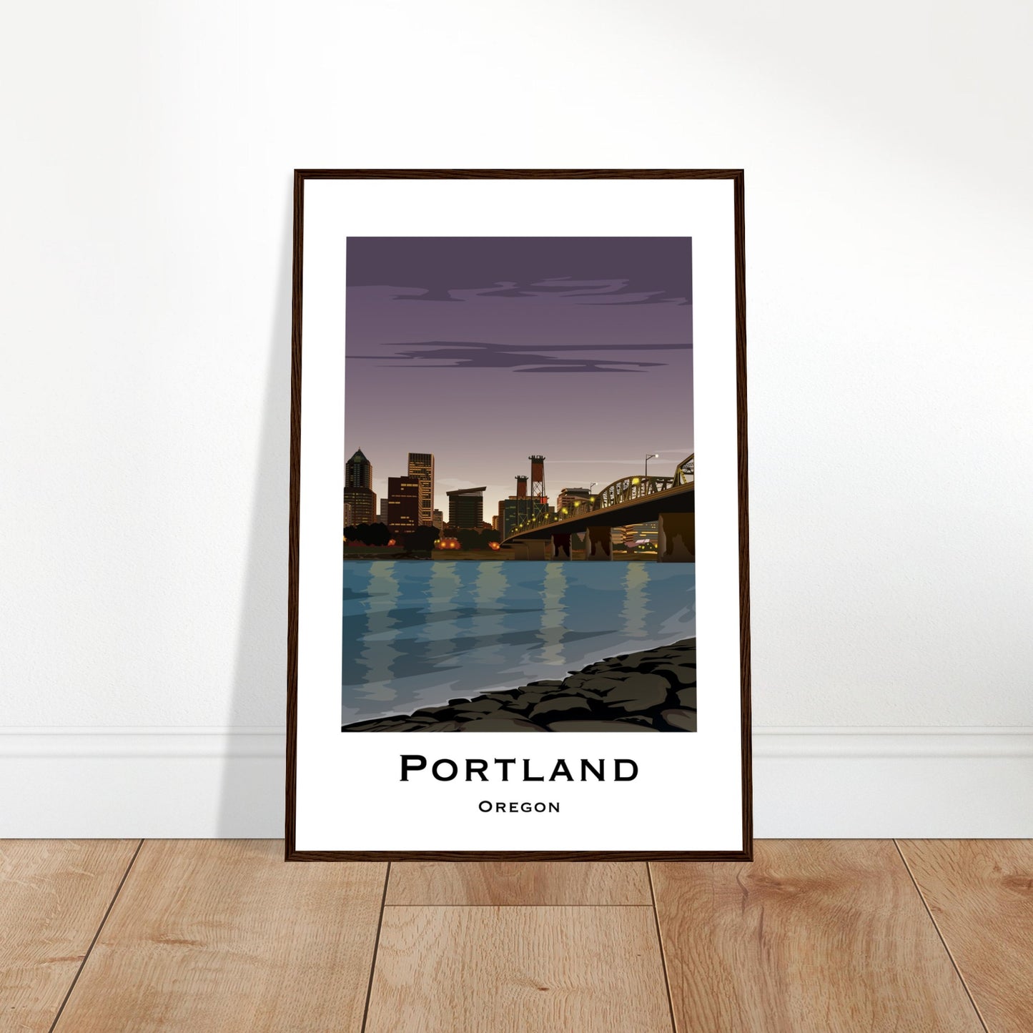 Portland United States - Hawthorne Bridge City Poster