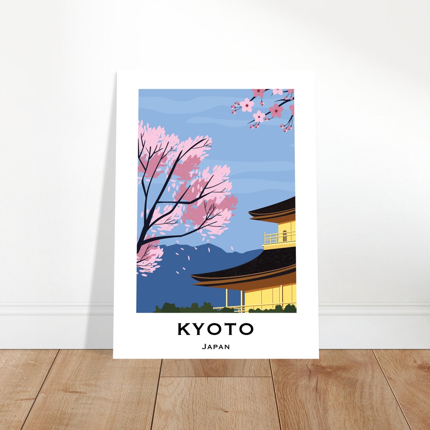 Kyoto, Japan - Mountain View City Poster